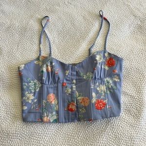 Zara Floral Bustier Corset Top